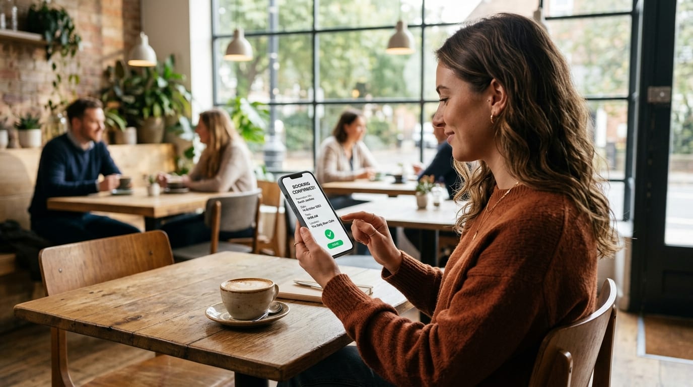 Cliente che prenota da smartphone con HalloKate